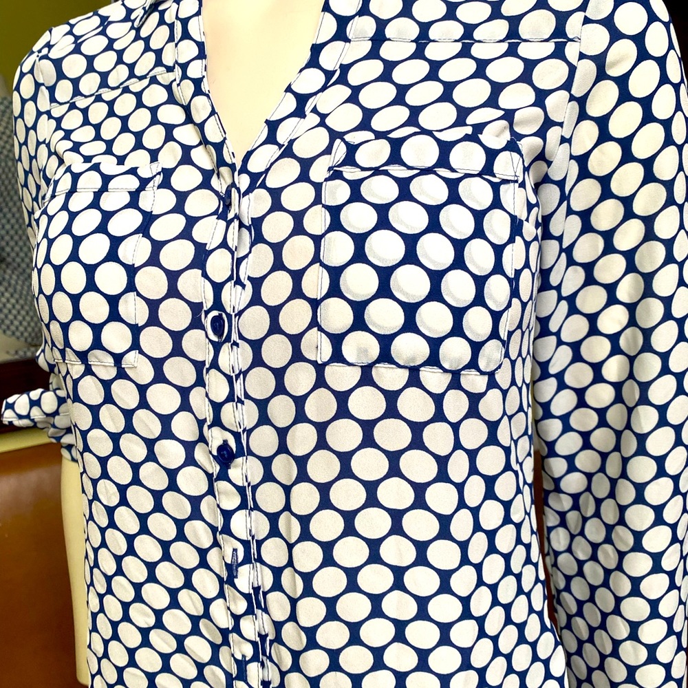 Express Blouse Excellent Condition-Small. Navy Bl… - image 2